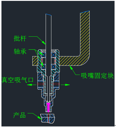 吸气式自动锁螺丝机结构图
